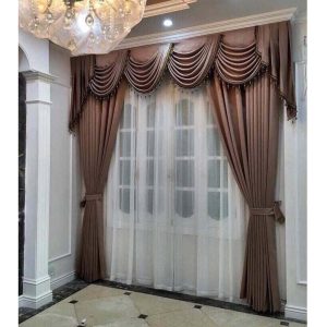 Rèm Vải Nữ Hoàng Màu Nâu Sang Trọng
