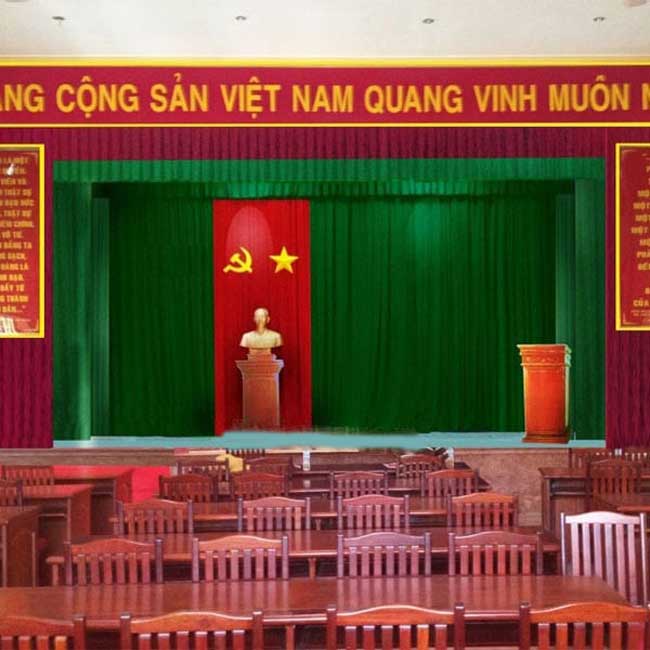 Alternative view of Phông Màn Hội Trường Cao Cấp Làm Từ Vải Nhung
