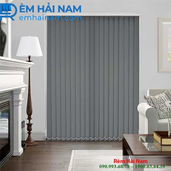 Rèm lá dọc giá rẻ màu xám đẹp
