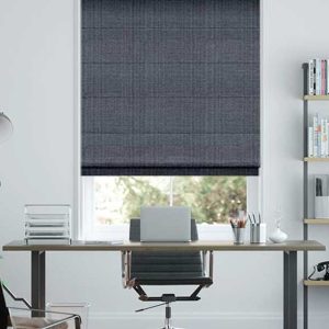 Rèm vải roman tông xám hiện đại