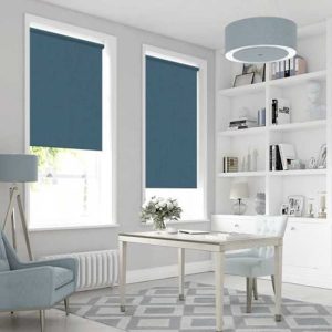 Rèm Cuốn Cản Sáng Phòng Khách Màu Xanh Đẹp